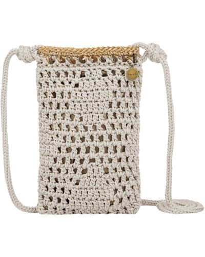 The Sak Josie Mini Crossbody In Crochet With Adjustable Strap - White
