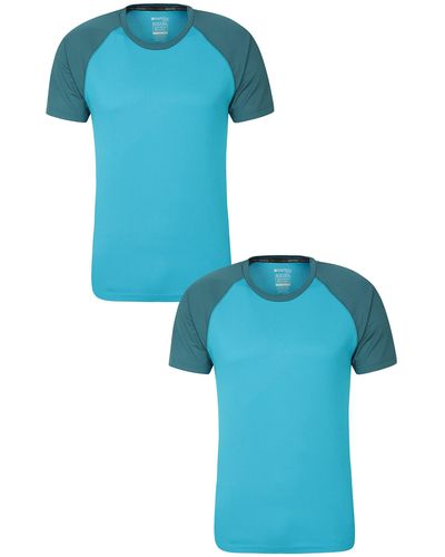 Mountain Warehouse Endurance T-Shirt Tecnica Traspirante Uomo per Sport E Trekking - Blu
