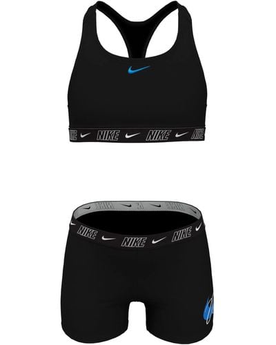 Nike Swim Racerback Bikini & Short Set - Zwart