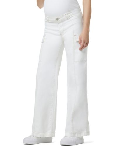 Hudson Jeans Utility Wide Leg Cargo Maternity - White