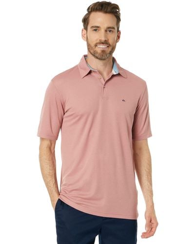 Quiksilver Waterpolo 3 Lightweight Quick Dry Collared Polo Shirt - Pink
