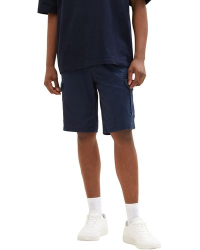 Tom Tailor Cargo Bermuda Shorts - Blau