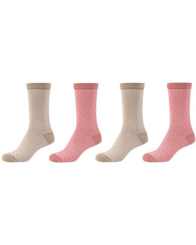 S.oliver Socken 4er Pack 39/42 canyon rose - Weiß