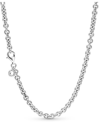 PANDORA Kräftige Ankertetten-Halskette in Sterling-Silver Moments Collection - Mettallic