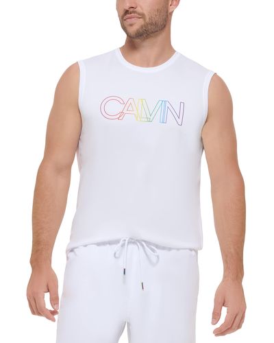 Calvin Klein Cb2hjy62-wht-small Rash Guard Shirt - White