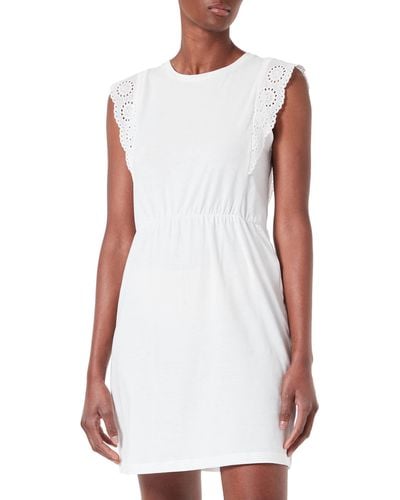 Vero Moda Vmhollyn SL Lace Short Dress Noos Vestito - Bianco