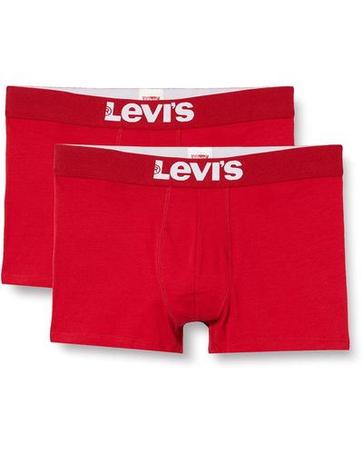 Levi's Levis Solid Basic Trunk 2p Boxer - Rouge