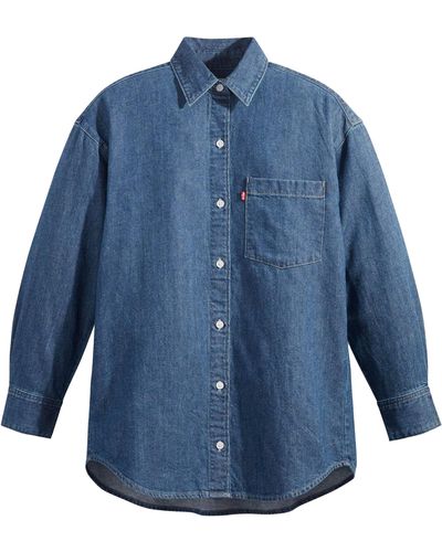 Levi's NOLA-Maglietta Oversize Oversized Shirt - Blu