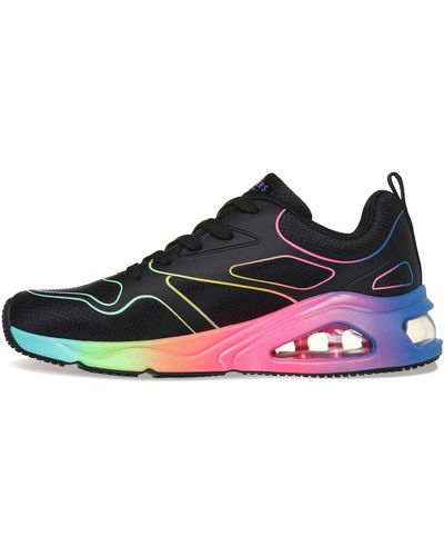 Skechers Tres-air Uno-rainbow Roads Sneaker - Black