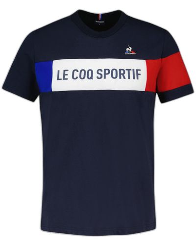 Le Coq Sportif Tri Tee Ss Nr. 1 M Sky Captain T-Shirt - Blau