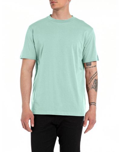 Replay T-Shirt Kurzarm aus Baumwolle - Grün