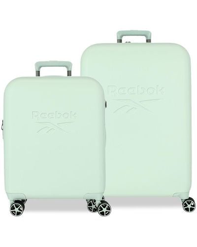 Reebok Franklin Set di valigie verde 55/70 cm Rigida ABS Chiusura TSA 109L 6,98 kg 4 ruote doppie bagaglio mano by Joumma Bags