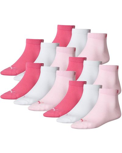 PUMA 15 pair Sneaker Quarter Socks s & Ladies - Rose