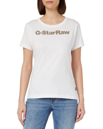 G-Star RAW Gs Graphic Slim Top - White