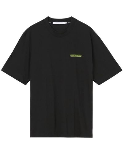 Calvin Klein Flock micro-logo T-shirt - Size - Schwarz