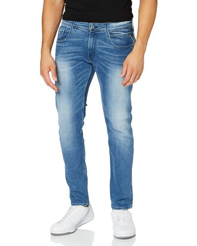 Replay Anbass Slim Fit Jeans With Power Stretch - Blue