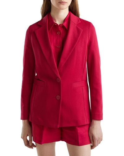 Benetton Giacca 28MVDW01T - Rosso