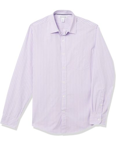 Amazon Essentials Regular-fit Long-sleeve Casual Poplin Shirt - Purple