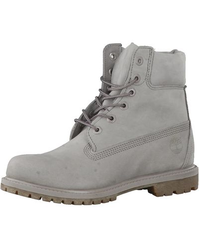 Timberland 6 Inch Premium Waterproof Lace-up Boots - Grey