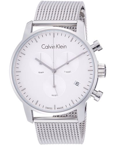 Calvin Klein Chronograph Quarz Uhr mit Edelstahl Armband K2G27126 - Mehrfarbig