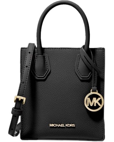 Michael Kors Mercer Extra Kleine Kiezelleer Crossbody Tas - Zwart