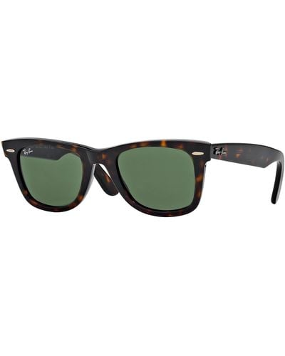 Ray-Ban Original Wayfarer Classic Sonnenbrillen Tortoise Fassung Grün Glas 50-22 - Mehrfarbig