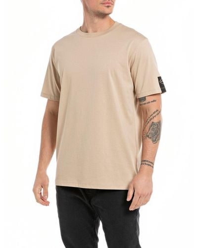 Replay M6641 .000.2660 Short Sleeve T-shirt - Natural