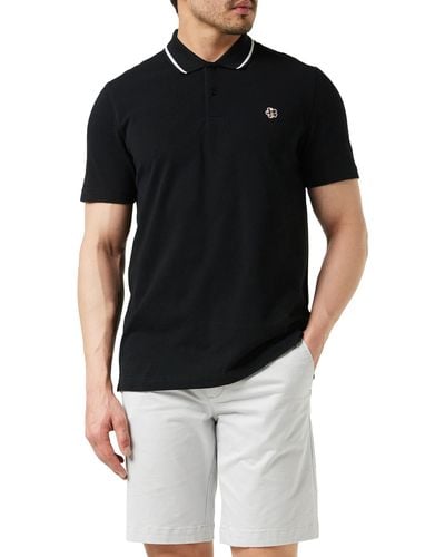 Ted Baker Camdn Polo Shirt in Black Hemd mit Button-Down-Kragen - Schwarz