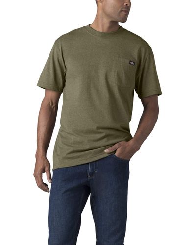 Dickies Short Sleeve Heavyweight Crew Neck Pocket T-Shirt Henley-Hemd - Grün