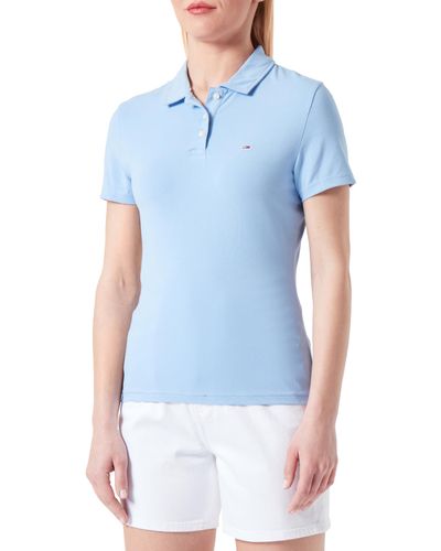Tommy Hilfiger Poloshirt Kurzarm Tjw Slim Essential Polo Ss Slim Fit - Blau