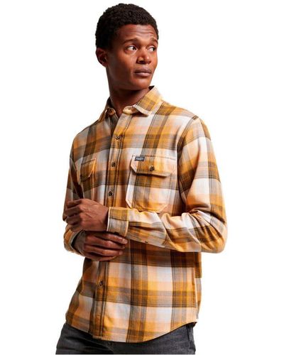 Superdry Vintage Flannel Shirt Chemise Business - Neutre