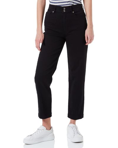 Love Moschino S 5 Pocket Trousers with Heart Tag Casual Pants - Schwarz