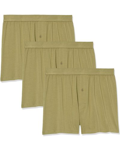 Amazon Essentials Relaxed-fit Cotton Modal Boxer Short - Green