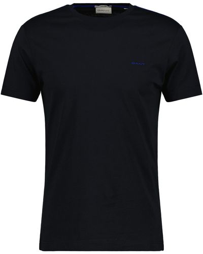 GANT Contrast Logo Ss T-shirt - Black