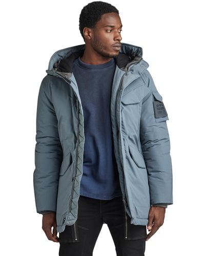 G-Star RAW Vodan Padded Parka Met Capuchon - Blauw