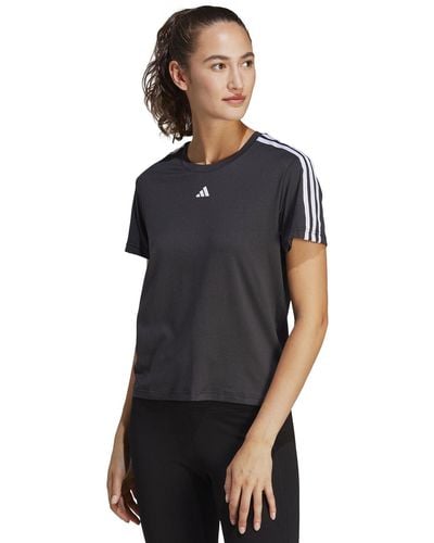 adidas Aeroready Train Essentials 3-stripes T-shirts - Zwart