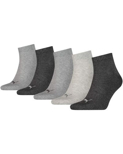 PUMA Confezione da 6 calzini unisex Plain Quarter Socks - Grigio