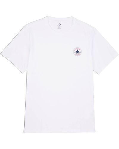Converse T-Shirt Go-To Mini Patch Bianca Taglia L Codice 10026565-A01 - Bianco