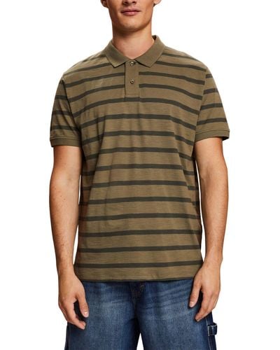 Esprit 043ee2k310 Camisa de Polo - Verde