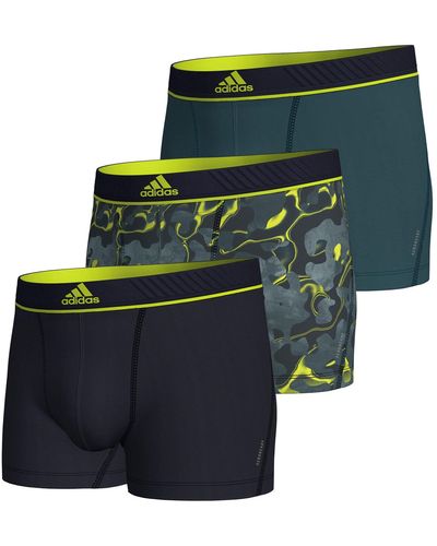 adidas Trunk Boxer Unterhose Shorts Active Micro Flex Eco 3er Pack - Grün