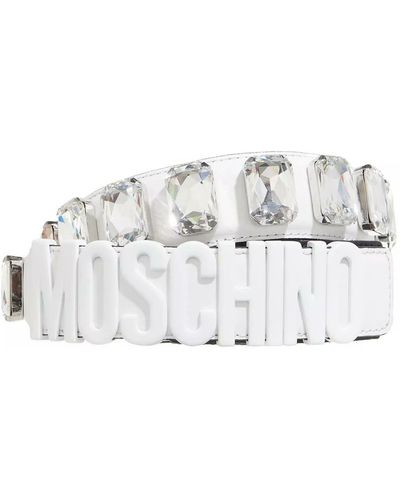Moschino Ledergürtel - No gender - Weiß