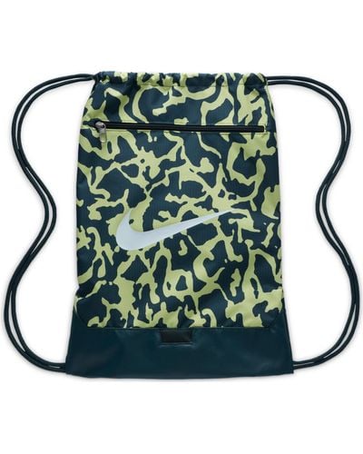 Nike Bag Nk Brsla Drwstrng 9.5 Cat Aop - Green
