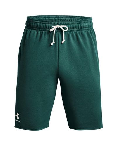 Under Armour S Rival Terry Shorts, - Green