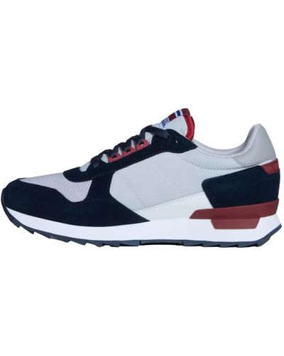 Napapijri Trainers Grey/navy Multicolour S4stab01/nys Sports Shoes Fabric Blue Green Sole 3 Cm