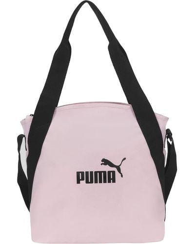 PUMA Womens Evercat Logo Gym Tote Bags - Pink