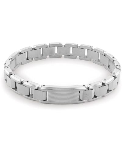Calvin Klein Armband mit Knebelverschluss für Kollektion NETWORK aus Edelstahl - 35000286 - Mettallic