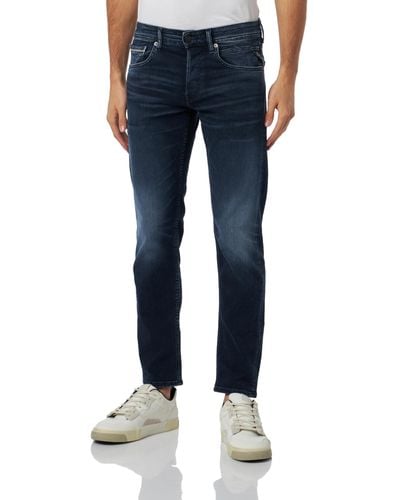 Replay Jeans Grover Straight-Fit mit Stretch - Blau