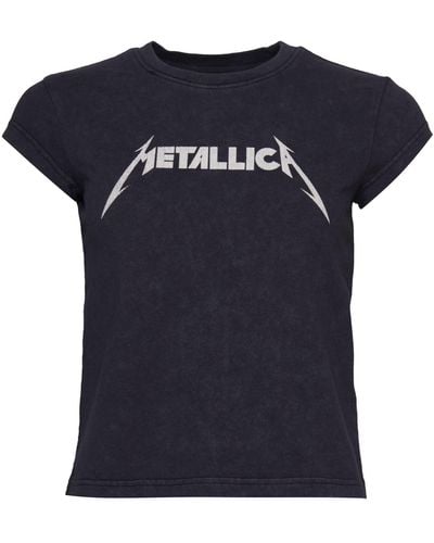 Superdry Metallica Cap Sleeve Band T-Shirt - Blau