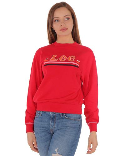 Lee Jeans Logo SWS Maglia di Tuta - Rosso