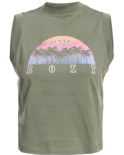 Roxy High Neck Vest Top for - Tanktop mit hohem Ausschnitt - Frauen - S - Grün